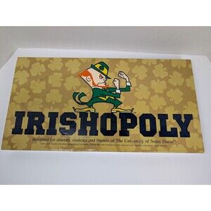 IRISHOPOLY NOTRE DAME UNIVERSITY MONOPOLY BOARD GAME USED GREAT CONDITION!